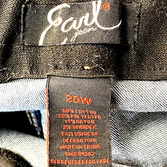 Earl Jeans Sexy Shaper Butt Lift Sculpt Plus Size Stretch Skinny Blue Jeans 20W - Picture 7 of 8